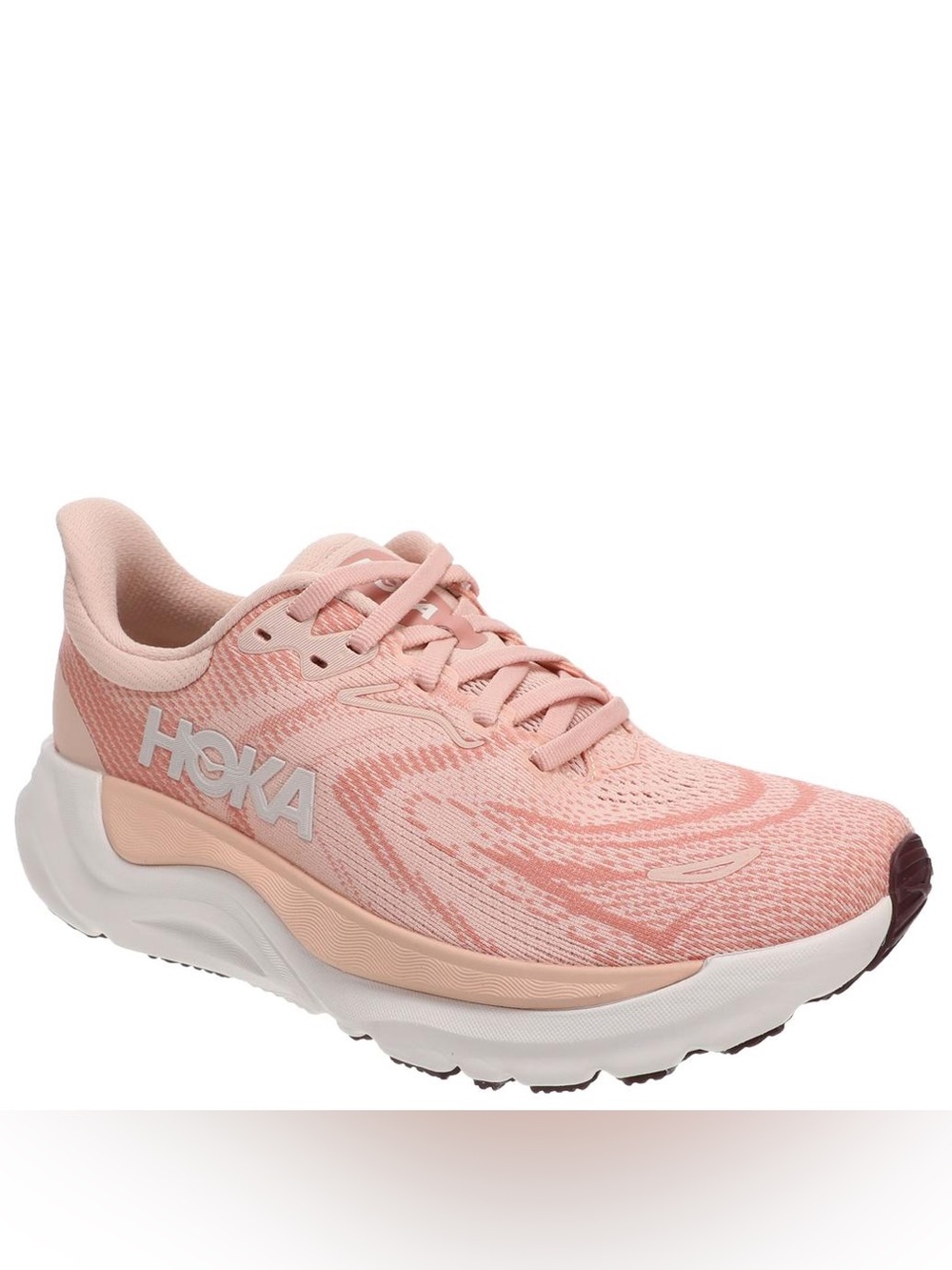 Hoka Women's Pink Athletic Running Shoe - Blush Knit Trainer size 10B